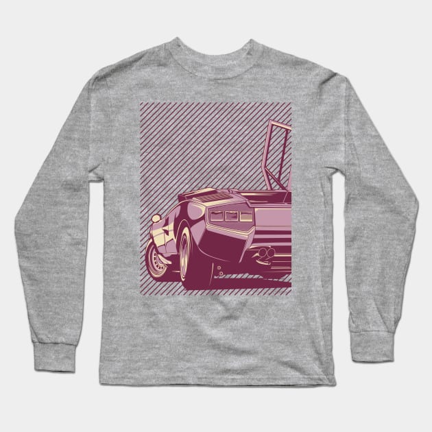 Lamborghini Countach Long Sleeve T-Shirt by rizadeli